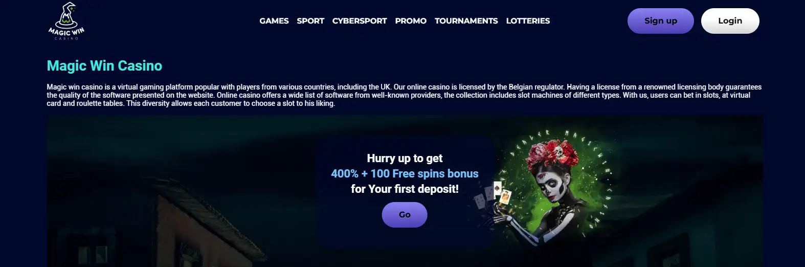 Current Magic Win sportsbook navigation and betting interface